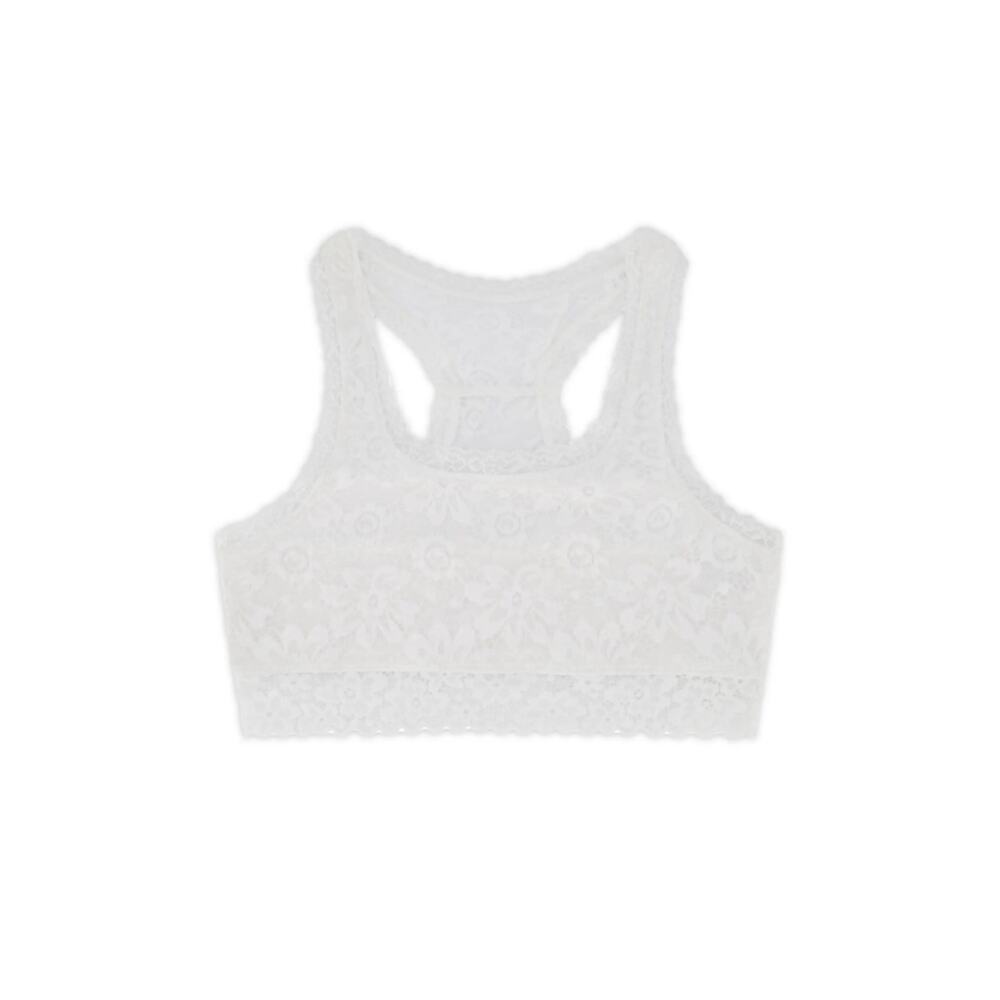 Justice White Full Coverage Racerback Lace Girls Bralette Size 30